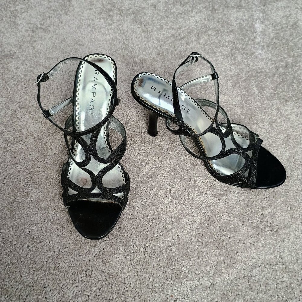 Strappy Glitter Heels